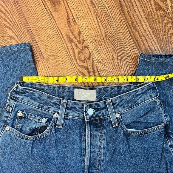 Everlane Curvy 90s Cheeky Straight Jean - Medium Blue Wash / Size 30R - Picture 6 of 9